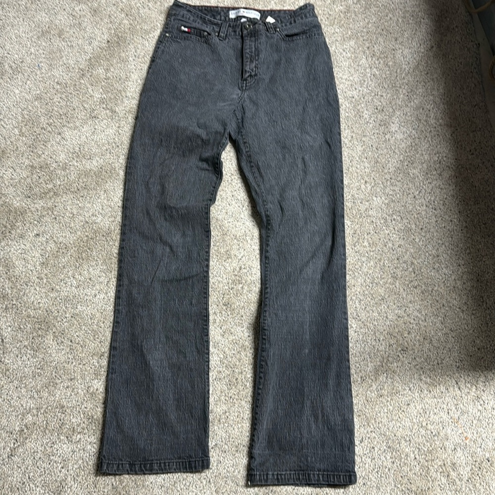 Tommy Hilfiger Women's Straight Leg Jeans - Dark Gray